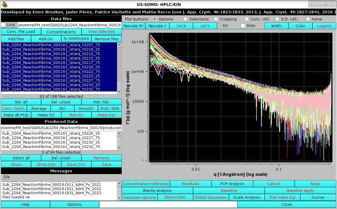 Somo-HPLC/KIN Make I*(q) for FB results