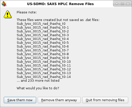 Somo-HPLC/KIN question asked on removing