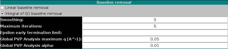 Somo-HPLC/KIN Options Baseline section